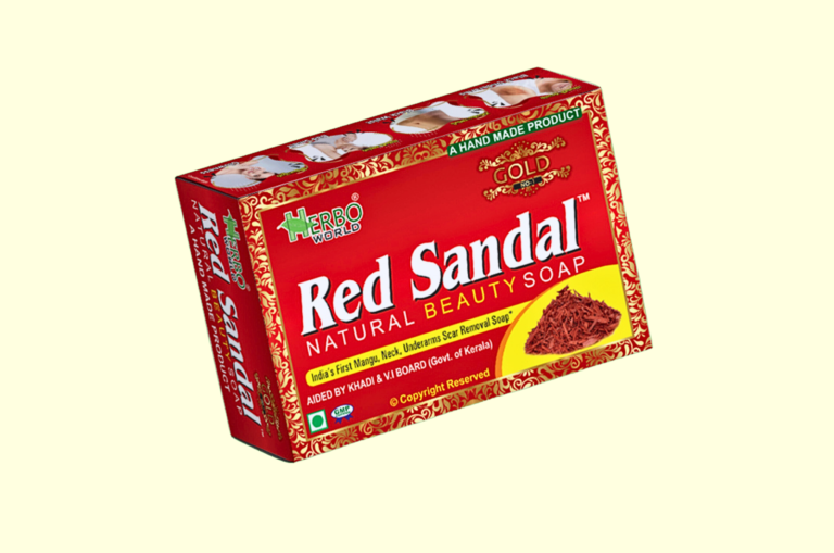 HERBO WORLD Red Sandal Soap Helps in Smothning, Brightning & Glowing Skin This Soap Free from sulphate & parbne Ingrediants : Red Sandal Soap Made with Up to 94% Red sandal & Coconut oil ,Yellow sandal Fragrance This Soap Helps In Healing Manghu Scars, This can be used For Face, Neck, Under arms, Waist, Thighs, Legs.